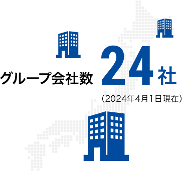 グループ会社数を示したイラスト